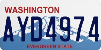 WA license plate AYD4974