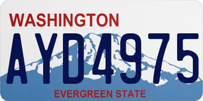 WA license plate AYD4975