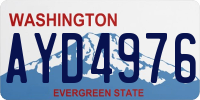 WA license plate AYD4976