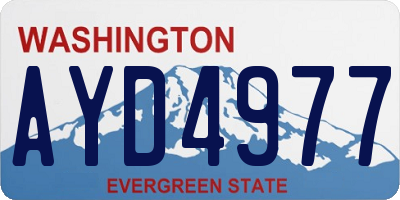 WA license plate AYD4977