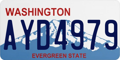 WA license plate AYD4979