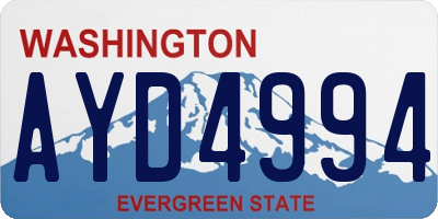 WA license plate AYD4994