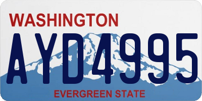 WA license plate AYD4995