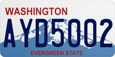 WA license plate AYD5002