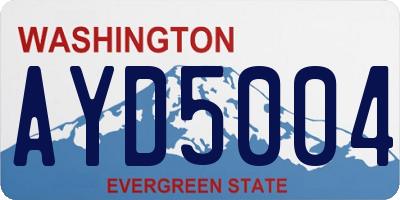 WA license plate AYD5004