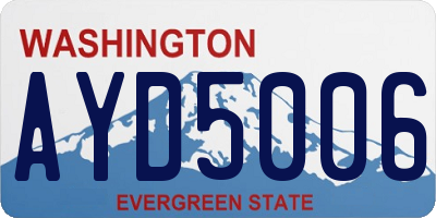 WA license plate AYD5006