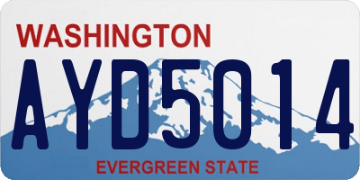 WA license plate AYD5014