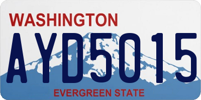WA license plate AYD5015