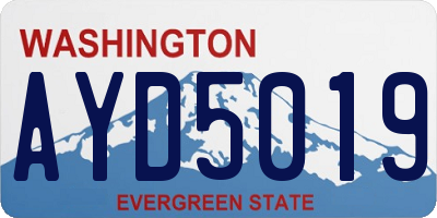 WA license plate AYD5019