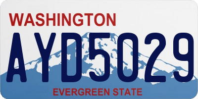 WA license plate AYD5029