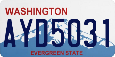 WA license plate AYD5031