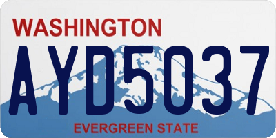 WA license plate AYD5037