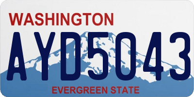 WA license plate AYD5043