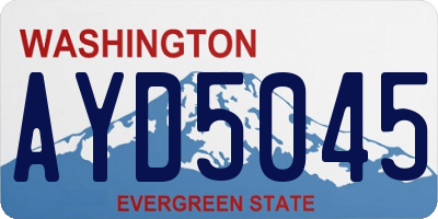 WA license plate AYD5045