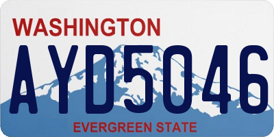 WA license plate AYD5046