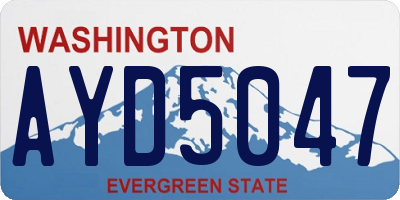 WA license plate AYD5047