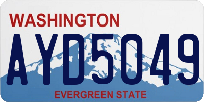 WA license plate AYD5049