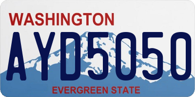 WA license plate AYD5050