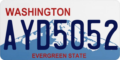WA license plate AYD5052