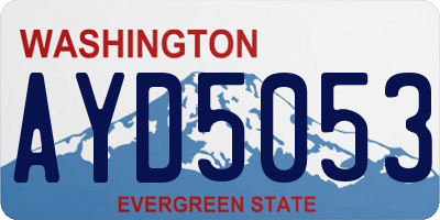 WA license plate AYD5053