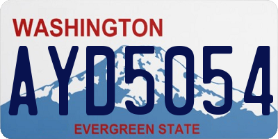 WA license plate AYD5054