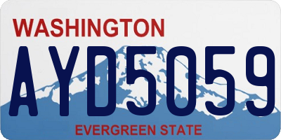 WA license plate AYD5059