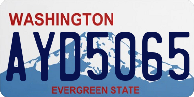 WA license plate AYD5065
