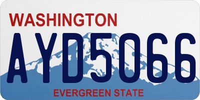 WA license plate AYD5066