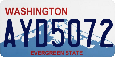 WA license plate AYD5072