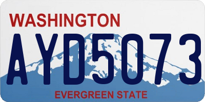 WA license plate AYD5073