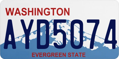 WA license plate AYD5074