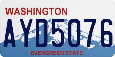 WA license plate AYD5076