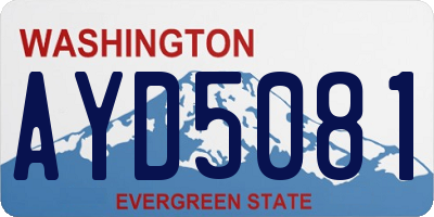 WA license plate AYD5081