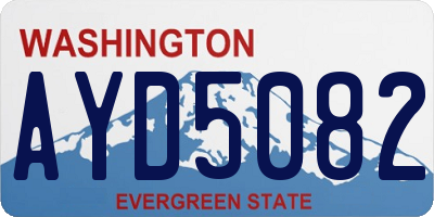 WA license plate AYD5082