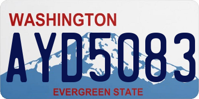 WA license plate AYD5083