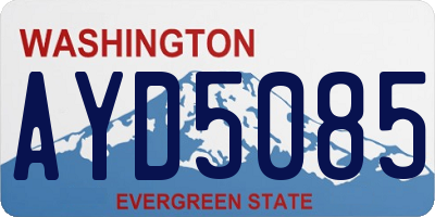 WA license plate AYD5085