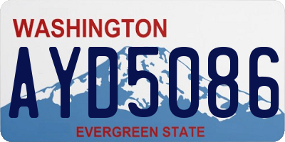 WA license plate AYD5086