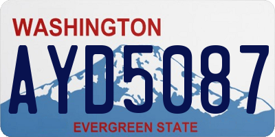 WA license plate AYD5087