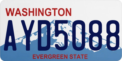 WA license plate AYD5088