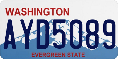 WA license plate AYD5089