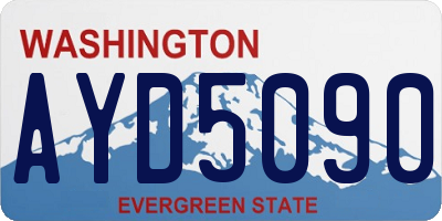 WA license plate AYD5090