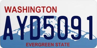 WA license plate AYD5091