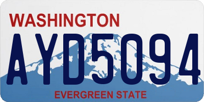 WA license plate AYD5094