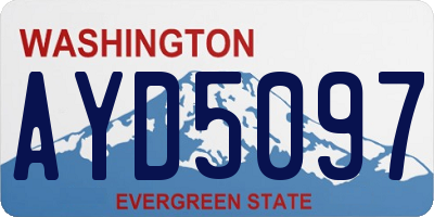 WA license plate AYD5097