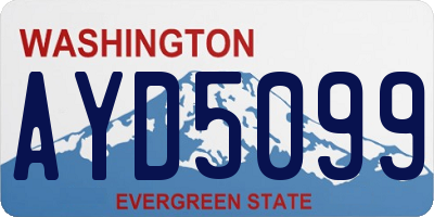 WA license plate AYD5099