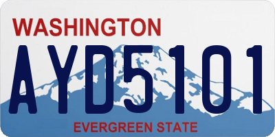 WA license plate AYD5101