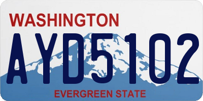 WA license plate AYD5102