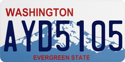 WA license plate AYD5105