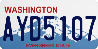 WA license plate AYD5107
