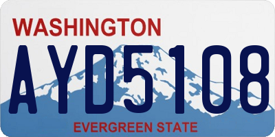 WA license plate AYD5108
